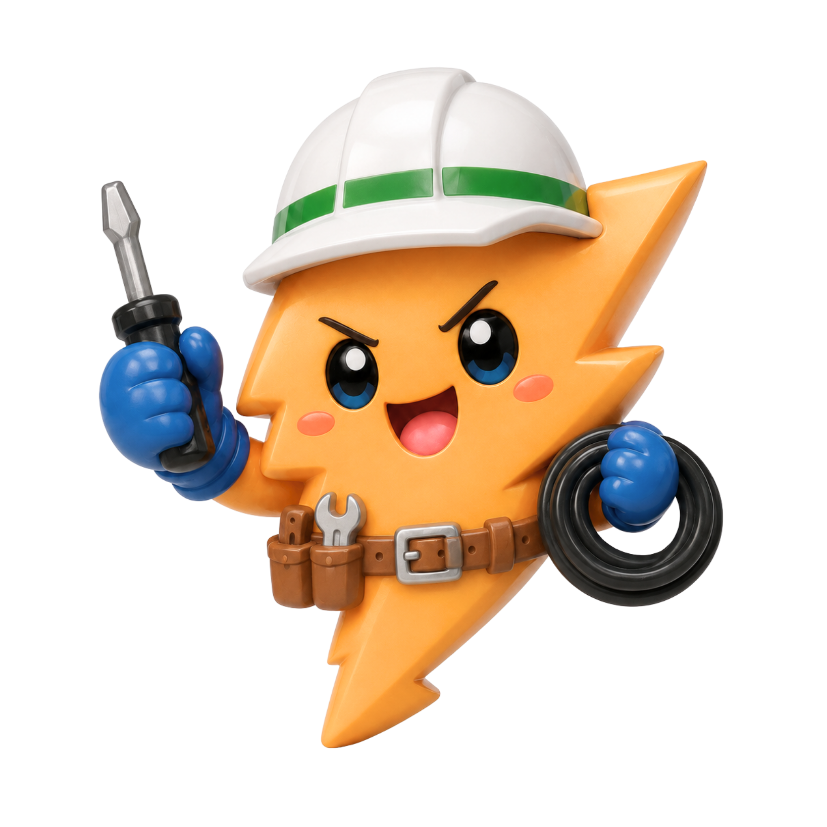 工具を持ってアイディアを形にするOKADENのキャラクター