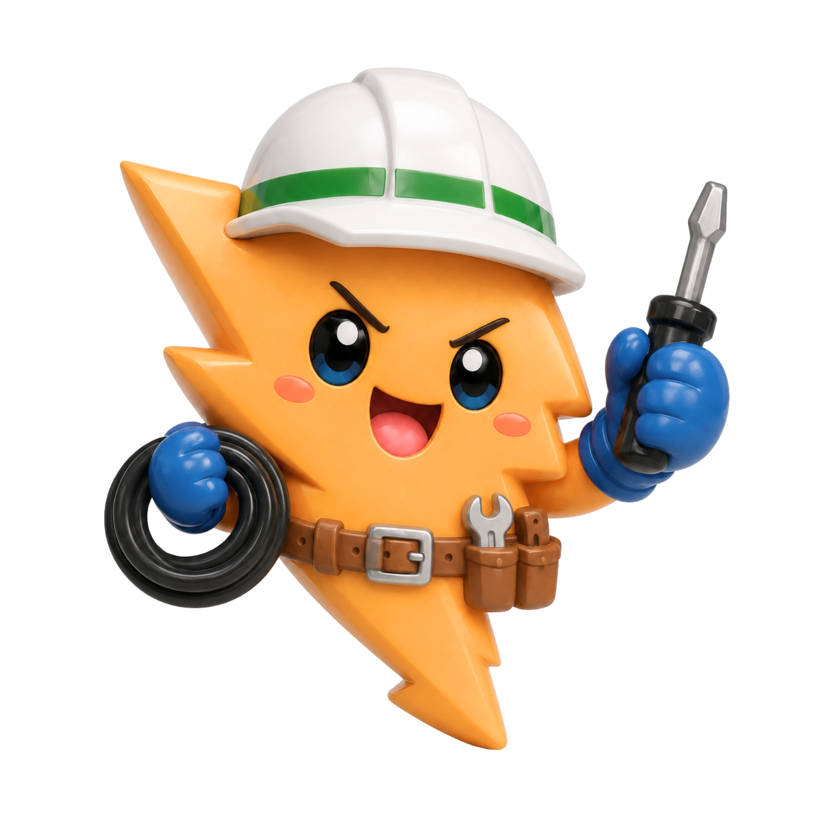 工具を持って挑戦するOKADENのキャラクター